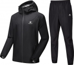 HOTSUIT Sweat Suit Meeste sauna treening&uuml;likond, Sauna Zip, Fitness Sweat Jacket Meeste jope, p&uuml;ksid, t&auml;iskeha treeningkost&uuml;&uuml;m, must