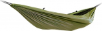DD Camping Green Recycled Outdoor Hammock koos topelt lamamispinnaga, mis on valmistatud taaskasutatud plastpudelitest