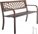 VEVOR aiapink aiam&ouml;&ouml;bli pingid 116 cm 250 kg kandev&otilde;ime, s&uuml;sinikterasest metallraamiga terrassipink, PVC v&otilde;rkmustriga ja k&auml;etugedega r&otilde;dupink, terrassipink aeda, parki, parki