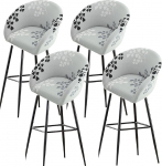 SDNAM Baaritooli tooli katted koos seljatoega 4/2/1 komplekt, Baaritooli kate venib koos seljatoega, universaalsed katted baaritoolidele, pestav baaritooli kate kontoritoolidele, k&ouml;&ouml;gitoolidele (H2, 4)