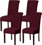 KELUINA kaasaegsed toolikatted, komplekt 1/2/4/6, Stretch toolikatted, kiiktoolid, elastne, eemaldatav, pestav, universaalne toolikate hotelli, banketi, pulmade, peo kaunistamiseks (veinipunane, 4 komplekt)