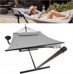VITA5 Hammock koos raami ja lauaga - Outdoor Hammock for the Garden, Pool & Balcony - Suurep&auml;rane Hammocks 2 inimest - Double Hammock koos Stand ja Side Table - 200 kg kandev&otilde;ime