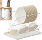 Kokkupandav n&otilde;udekuivati, kokkupandav n&otilde;udekorpus, s&uuml;sinikterasest / roostevabast terasest n&otilde;udekuivatusrestid k&ouml;&ouml;gi jaoks, 2-tasandiline n&otilde;udekorpus, eemaldatav veep&uuml;&uuml;dja salv s&ouml;&ouml;giriistade, plaatide, taldrikute jaoks, Sc