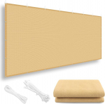 LOVE STORY Raske v&auml;litingimustes kasutatav p&auml;ikesekaitsekangas, 90% UV-kaitse, kuumakindel HDPE materjal, hingav varjukangas, privaatsusekraan grommetsadega terrassile, 6x12ft, Sand