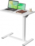 Mobiilne seisev laud, pneumaatiline reguleeritav rulliv laud (27,5 tolli), kaasaskantav ratastega s&uuml;learvuti laud, voodipoolne laud, s&uuml;learvuti laud diivanile, koju, kontorisse, valge
