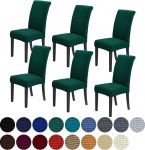 Howhic s&ouml;&ouml;gituba Stretch Chair Covers Set of 6 eemaldatav pestav s&ouml;&ouml;gitoolid Slipcovers Seat Protectors Great Home Decoration ja Bankett polsterdus (Hunter)