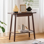 Konsoolne sissep&auml;&auml;sulaua sahtli ja hoiuriiuliga, &otilde;huke diivanilaud elutuppa, kompaktne &ouml;&ouml;kapilaud