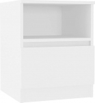 vidaXL Bedside Table White 40 x 40 x 50 cm Wood Material