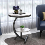 &Ouml;&ouml;laud K&otilde;rvallaud 2-tasandiline &ouml;&ouml;kapp koos marmorist k&uuml;ljelauaga elutuppa magamistuppa t&ouml;&ouml;stuslik metallist laud valge