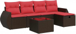 Garten-Sofagarnitur mit Stauraum & Fu&szlig;hocker - PE-Rattan, 55x53x34 cm, f&uuml;r Terrasse und Innenhof Model3325580