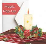 Hartensteler&reg; Pop-Up Card J&otilde;uluk&uuml;&uuml;nal koos &uuml;mbrikuga - 3D j&otilde;ulukaart lastele (t&uuml;drukutele ja poistele), naisele v&otilde;i s&otilde;brannale - K&auml;sitsi valmistatud kinkekaart talveks, j&otilde;uludeks