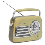 Madison - FREESOUND-VR40OGR-MAT - 30W Vintage raadio pika akuga - Bluetooth, USB ja FM - matt oliivroheline - vintage, nostalgia, retro