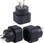 Euroopa ja USA/Kanada pistikupesa adapter, ELi Schuko t&uuml;&uuml;pi C/E/F pistik sobib USA pistikupessa, Euroopa/Saksa/Prantsuse pistik USA reisipistikupesa konverterisse (3 tk)