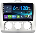[6G + 128G, Octa-Core] - MSD Autoradio Ford Focus Mk2 Mk3 Exi MT 2 3 (2004-2011) Android 15 GPS navigatsiooniraadio CarPlay Android auto roolijuhtimispult WiFi DSP DAB tagurduskaamera MIC 2 DIN