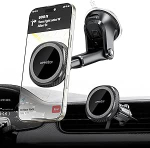 APPS2Car 3-in-1 mobiiltelefoni hoidja auto Magsafe, 360&deg; p&ouml;&ouml;ratav pikendatav magnetiline auto telefoni hoidja auto telefoni hoidja auto tuuleklaasi iminapakett tuuleklaasile, armatuurlauale ja ventilatsioonile
