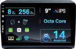 9-tolline IPS Android 14 Double DIN autoraadio Ducato/Jumper/Boxer tagakaamera + mikrofon|8G+256G| Carplay| DSP| Toetab WiFi/BT5.0/USB/MirrorLink/SWC/FM/AM/RDS
