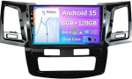 6G+128G - Android 13 IPS autoraadio sobib Toyota Fortuner 1 AN50 AN60 Hilux Revo Vigo (2008-2014) - Traadita CarPlay/Android auto - Kaamera ja mikrofon - 9-tolline 2 DIN - DAB SWC Fast-Boot 360-CAM