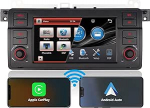Autoraadio Bluetoothiga BMW E46 3 seeria 1998-2005 raadioekraani &uuml;hilduvus originaalrooliga Android Car Wireless Carplay autoraadio Carplay Navi DSP AM FM RDS Double DIN
