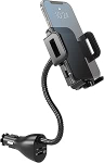 SOAIY 3-in-1 universaalne auto mobiiltelefoni hoidja Gooseneck koos laadimisfunktsiooniga 2 pordi QC3.0 PD kiirlaadija USB autolaadija 38W 12V/24V sigaretis&uuml;&uuml;taja toiteallikas LED pinge n&auml;idikuga jaoks