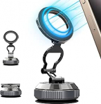 Vakuum Handyhalterung Auto f&uuml;r Mag Safe Autohalterung, 2026 Magnetischer Handy Halterung [Vakuum Saugnapf & 24 X N56 Magnete], 360&deg; Drehbar KFZ Halter f&uuml;r iPhone 17 Pro Max 16 15 14 Pro Max 16 15 14