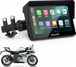 Carpuride W502 mootorratta Carplay ja Android auto, IP67 veekindel kaasaskantav autoraadio, 5-tolline IPS puuteekraan, navigatsioon/Siri mootorratastele