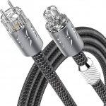 Viborg High End toitejuhe 1,8 m vaskvarjestusega Schuko pistikuga ja IEC &uuml;hendusega subwooferile, v&otilde;imendile, DV/AV-le