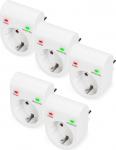 DIGITUS DN-95400 - Pingekaitseadapter - 5 tk - 16A / 230V / 50Hz - Max 3500W - LED olekuindikaator - Vooluh&auml;ire max 13500A - valge