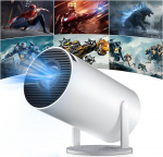 Salange mini projektor, toetab 4K mini projektor WiFi 6 BT5.2, projektor Android OS 11.0 4K kodukino, 180 &deg; p&ouml;&ouml;ramine Smart Projector mobiiltelefoni telefonile / Xbox / s&uuml;learvuti / TV Stick / USB, valge