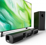 Saiyin Soundbar Smart TV-le, 90 W kompaktne Soundbar TV-k&otilde;lar koos subwooferiga, 2.1-kanaliline koduteatri Surround Sound System teravate h&auml;&auml;lte ja s&uuml;gava bassiga TV PC-projektorile