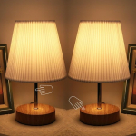 HSLighting Bedside Lamp Touch Dimmable: Table Lamp Touch Dimmable Light Bulb 3 Brightness Levels Adjustable Desk Lamp Minimalist for Reading Living Room