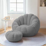 DTLEO Bean Bag Cover Bean Bag for Children and Teenagers (No Filler), Indoor Outdoor Armchair Bean Bag Cover Seat Furniture Bean Bag Bean Bags, Grey