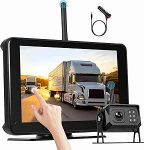 CAMECHO [puuteekraaniga] tagurduskaamera juhtmevaba IP68 veekindel 7-tollise HD monitoriga Dash Cam &ouml;ise vaatega laia nurga kaamera k&otilde;ikidele mudelitele, 12-24 V suure j&otilde;udlusega kiipkaamera tagurdusjoonega