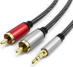 3,5 mm auf Cinch-Kabel, 24 K vergoldeter Cinch-Stecker auf Aux-Audio-Adapter, 10 m, geflochtenes Nylon-Audio- und Videokabel-Verl&auml;ngerung f&uuml;r Smartphones, HDTV, Tablet, Heimkino,