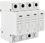 Hescheni liigpingekaitse SPD, HS-20RT-C, 4P 275VAC 20KA, integreeritud vahetatav &uuml;levoolukaitse, tulekindel, 35mm DIN-riba paigaldus