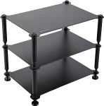 Audio Component HiFi Rack - Raske alumiiniumraam ja tugevad alumiiniumist sambad, heli stendihoidik HIFI v&otilde;imendi / DAC / eelv&otilde;imendi jaoks, kompaktne lauaarvuti korraldaja koduste audios&uuml;steemide jaoks