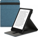 Amazon Kindle Paperwhite (11th Gen - 2021) jaoks sobiv kwmobile &uuml;mbris - rihmaga statiiv - e-lugeri kaitsekott - bensiinimustvalge