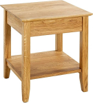 HAKU M&ouml;bel Side Table Oak Solid Wood Dimensions W 45 x H 52 x D 45 cm Style: Traditional