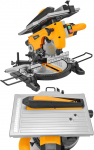 Hoteche 210 mm Chop Saw Multifunktsionaalne saag 1200 W 4500 RPM Copper Motor Table Saw with TCT Saw Blade 210 x 30 mm 24T for Precise Cuts 0&deg; 45&deg; with Accessories and Extending Rods