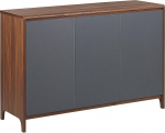 Medfort Chest of Drawers Sideboard Dark Wood Colour / Grey Fibreboard / Honeycomb Board