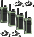 Retevis RB666P Walkie Talkie, professionaalne Walkie Talkie, kiirlaadimine, 1500mAh, t&uuml;&uuml;p C PMR446, VOX, Squelch, laetav kahepoolne raadio restoranidele, jaem&uuml;&uuml;k (4 Pack, must)