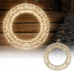 ECD Germany LED j&otilde;ulukirme, l&auml;bim&otilde;&otilde;t 58 cm, 960 sooja valge mikro LED-iga ja taimeri, IP44 veekindel sise- ja v&auml;litingimustes, 3D metallist p&auml;rg, LED-valgustus, rippuv p&auml;rg, valguskirme, uksekirme,