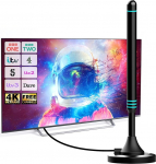 TV-Antenne - Digitale TV-Ariellen mit Booster, starker Magnetfu&szlig;, Freeview-Antenne f&uuml;r einfache Installation, Smart-TV-Antenne f&uuml;r den Innenbereich, toetab Freeview-Antenne, 4K/1080P All TV (blau)