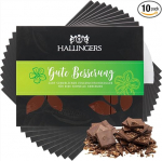 Hallingers 10 x Get Well Soon Green - Full Milk Fine Chocolate Pure - K&auml;sitsi valmistatud, alkoholivaba (karbis) - emadep&auml;eva kingitus & kingiideed isadep&auml;evaks | s&uuml;nnip&auml;ev &otilde;nnitlused aastap&auml;ev s&otilde;pruskond