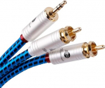 BOAACOUSTIC Audiophile Jack to RCA kaabel 3,5 mm Jack RCA Stereo Audiokaabel TV, PC, mobiiltelefon, MP3 m&auml;ngija, k&otilde;lar, kodukino, autoraadio, tahvelarvuti, v&otilde;imendi, Soundbar jne. jaoks (1 m)