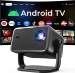 AI h&auml;&auml;ljuhtimine / Android 14 nutiprojektor, Native 1080P 4K tugi, HiFi audio, 800 ANSI, AI autofookus / v&otilde;tmekorrigeerimine, WiFi 6 & BT 5.4, Netflixi / iPhone'iga &uuml;hilduv kodukino projektor.