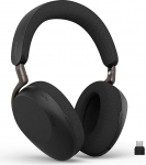 Jabra Evolve3 85 juhtmevabad Bluetooth-peakomplektid mikrofoniga kontorisse, USB-C, AI h&auml;&auml;lk&otilde;ne, adaptiivne aktiivne m&uuml;rasummutus, 25h aku, koosolekute rakenduste jaoks, musta v&auml;rvi