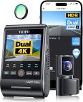 VIOFO A229 Ultra 2CH Dual 4K Dash Cam Front Rear Dual STARVIS 2 IMX678 sensorid & Dual 4K HDR autokaamera, 5GHz Wi-Fi mobiiltelefoni j&auml;lgimine & GPS, h&auml;&auml;ljuhtimine, &ouml;&ouml;n&auml;gemine 2.0, Max. Kuni 512 GB