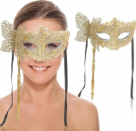 POPETPOP 1 x kuldne mask: Naiste maskide mask Veneetsia mask karnevaliks, kost&uuml;&uuml;mide ja kost&uuml;&uuml;mide pidude jaoks.
