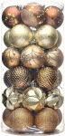 Valery Madelyn Christmas Baubles 30 tk 6 cm plastist j&otilde;ulupuu kuusepallid j&otilde;ulukaunistus koos riputajaga j&otilde;ulupuu kaunistus j&otilde;ulukaunistuseks metsa teema
