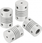 hankekaart Flexible Kupplungen, 2 mm kuni 7 mm, Aluminiumlegierung, Gelenkverbinder, flexible Wellenkupplungen, Motorkupplung f&uuml;r 3D-Drucker, CNC-Maschine, Motorf&uuml;hrung, DIY-Encoder D15 x L 20 mm, 4